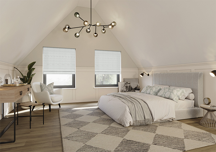 Shima Faux Silk, Silver - Roman Blind - Image 6